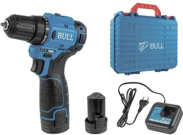 Дрель-шуруповёрт аккум. BULL SR 1203, бесщёточная, 12 В, 37 Н·м, БЗП 10 мм